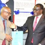 Hon. Julius Migos, Ogamba, EBS, Cabinet Secretary for Education and the KNATCOM Board Chairman Prof. Mohamed Said Rajab, Ph.D., EBS  signs the KNATCOM - GoK Performance Contract.